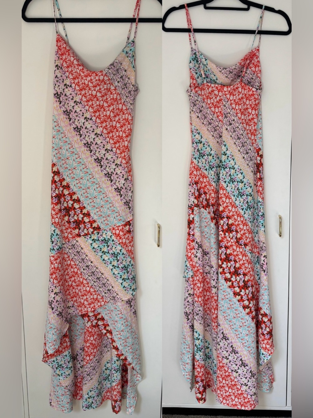 Altar'd State Floral Patchwork Maxi Slip Dress